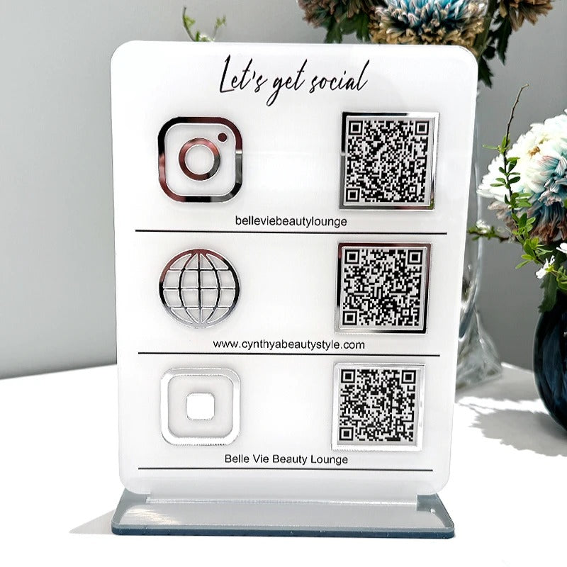 لوحة أكريليك سوشيال ميديا – أبيض