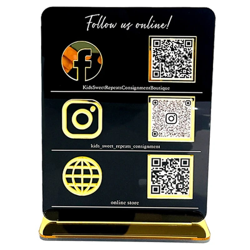 لوحة أكريليك سوشيال ميديا – أسود