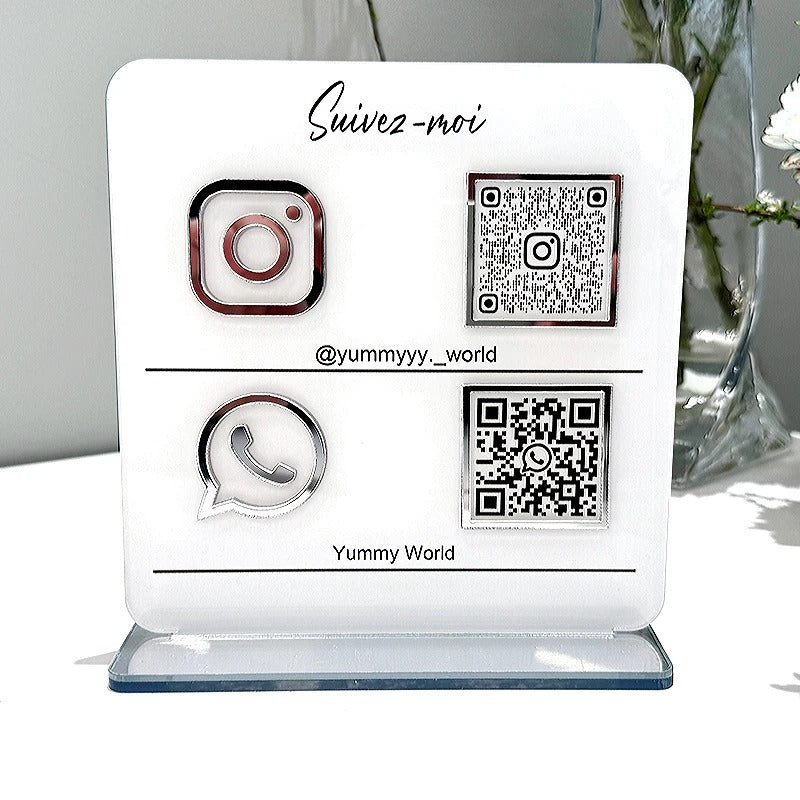 لوحة أكريليك سوشيال ميديا – أبيض